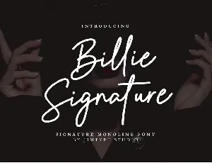 Billie Signature DEMO! font