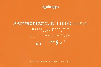 Auromiya font