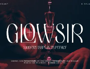 Glowsir | Modern Display font