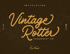 Vintage Rotter font