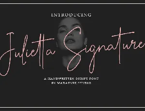 Julietta Signature font