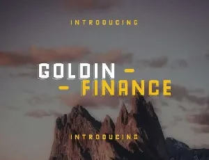 GoldinFinance Typeface Free font