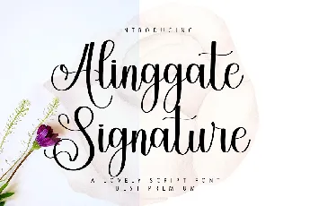 Alinggate Signature font