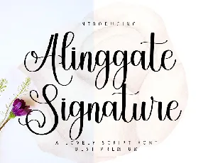 Alinggate Signature font