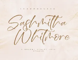 Sashmitha Whitmore font