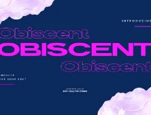 Obiscent font