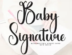 Baby Signature Calligraphy font