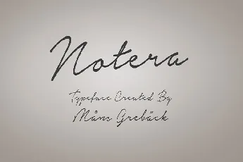 Notera Handwritten Signature font