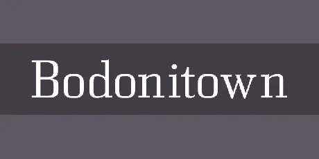 Bodonitown font