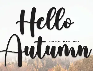 Hello Autumn Script font