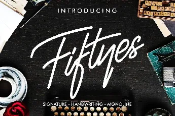 Fiftyes Signature font