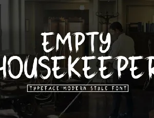 Empty Housekeeper Brush font