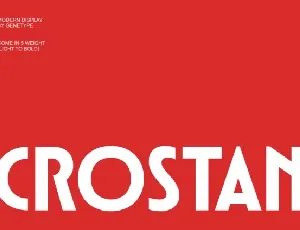 Crostan font