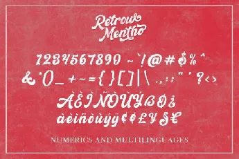 Retrow Mentho Retro Script font