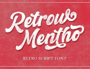 Retrow Mentho Retro Script font