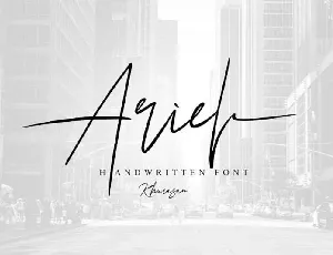 Ariel Signature Free font