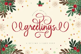 Greetings font