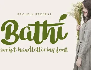 Bathi Bold Script font