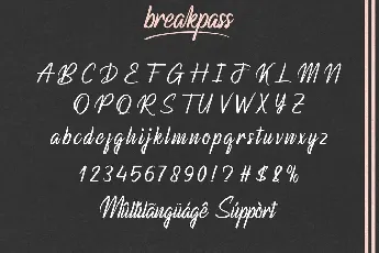 Breakpass font