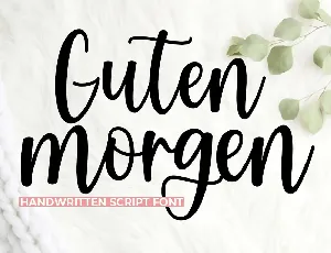 Guten Morgen font