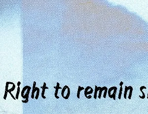 Right to remain silent font