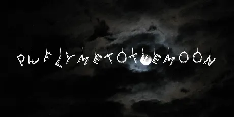 PWFlymetothemoon font