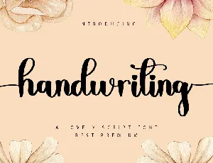 Handwriting Typeface font