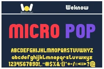 MICRO POP font