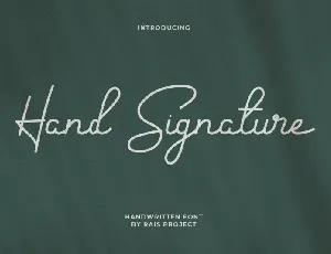 Hand Signature font
