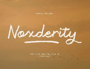Noxderity font