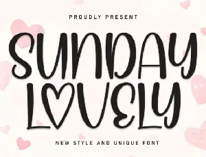 Sunday Lovely Display font