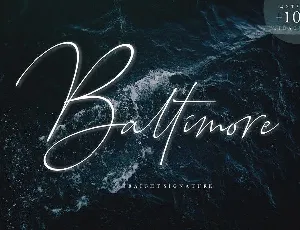 Baltimore Signature font