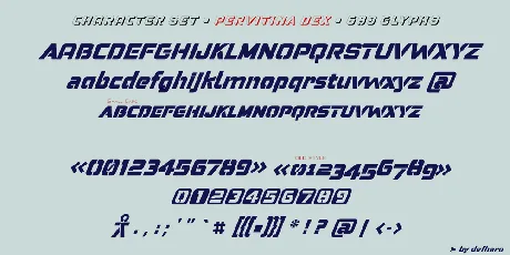 Pervitina Dex font