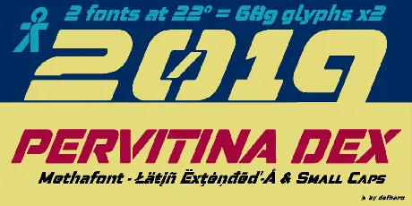 Pervitina Dex font