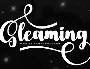 Gleaming Script font