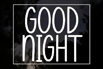 Good Night Display font