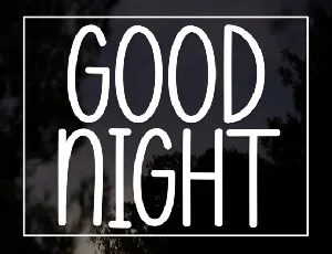 Good Night Display font