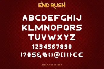 End Rush font