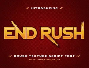 End Rush font