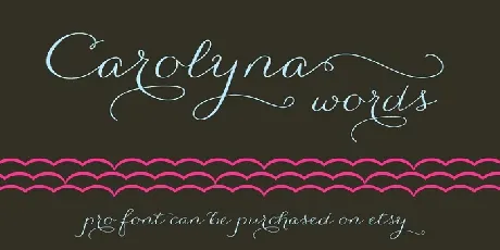 Carolyna Words Family font