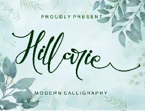 Hillarie - Personal Use font