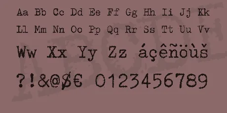 zai Triumph Typewriter font