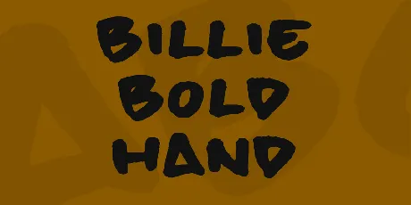 billie Bold Hand font