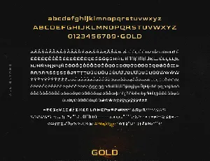Gold font