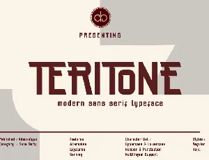 Teritone font