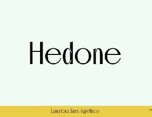 Hedone font