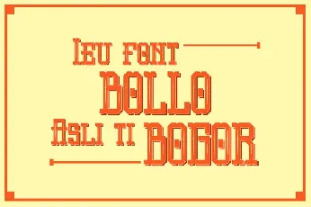 Bollo Typeface font