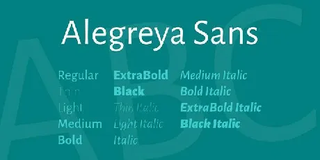 Alegreya Sans Family font