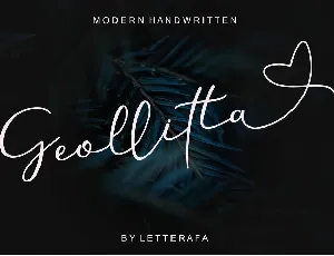 Geollitta - Personal Use font