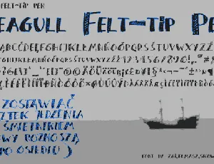 zai Seagull Felt-tip Pen font